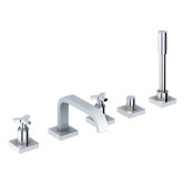 Allure Thermostatic Roman Tub Faucet with Personal Hand Shower
