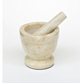 Champagne Marble Pestle and Mortar in Natural