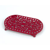 Large Oval Trivet in Chilli Red