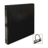 Round Ring View Binder, 1" Capacity, Black