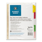 Index Dividers, 5-Tab, 11"x8-1/2", White Stock/Multi Tabs