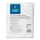 Index Dividers, 8-Tab, 11"x8-1/2", White Stock/Clear Tabs