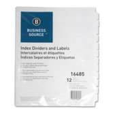 Index Dividers, 3HP, 12-Tab, 5 Sets per Box, White