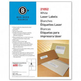 Mailing Label, Laser, 3-1/3"x4", 600 per Pack, White