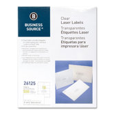 Shipping Labels, Laser, Permanent, 2"x4", 500 per Pack, Clear