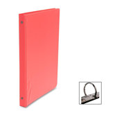 Round Ring Binder, w/ Pockets, 1/2", Red