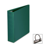 Round Ring Binder, 2" Capacity, 11"x8-1/2", Green