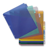 Poly Index Dividers, w/ Pocekt, 8-1/2"x11", 8-Tab, Multi