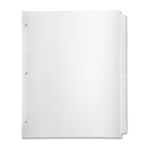 Index Dividers, Side Tab, 9/32" Holes, 3HP, 8Tab, 24 per Box, White
