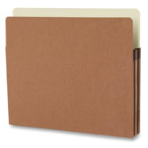 File Pocket, 1-3/4" Exp., Letter, 25 per Box, Redrope