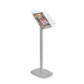 Contemp. Freestanding Literature Holder, w/Acrylic Holder, 11-1/4"x15-1/8"x39-1/2", SR