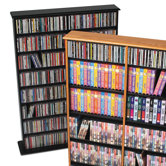 Double Width Wall Mounted Multimedia Storage Rack