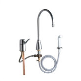 Marathon Deck Mount Single Handle Widespread Deck Mount Kitchen Faucet with Side Spray