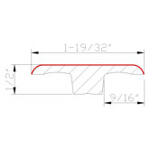 94" Laminate T-Molding in Sandalwood