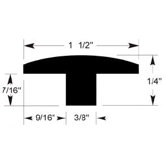 72" Glue-less Bamboo T-Molding in Natural