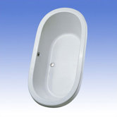 Nexus 6' Soaker Bath Tub with Polished Chrome Grab Bar
