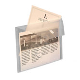 Poly Envelope, w/ Front Pocket, 12-1/2"x9-3/4", Clear