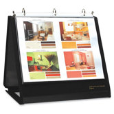 Ring Binder Easel, 3/4" Cap, Horizontal, 11"x8-1/2", Black