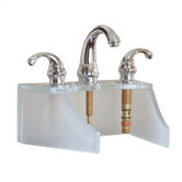 Drains and Accessories Frosted Glass Faucet Stand