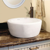 Classically Redefined 16.5" Round Ceramic Vessel Sink with Overflow