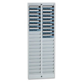 Badge Rack, 40 Pockets, 8-1/4"x22-1/2"x1/2", Gray