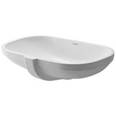 D-Code Undercounter Bathroom Sink with Overflow in White