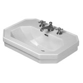 Widespread Pedestal Sink in White