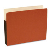 File Pockets, Ex-Wide, 3-1/2" Exp, Legal, 10/BX, Redrope