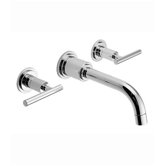 New Haven Wall Mounted Bathroom Faucet with Double Lever Handles