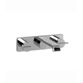 Glance Wall Mounted Bathroom Sink Faucet with Double Lever Handles
