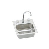 Pacemaker Self Rimming Stainless Steel Sink with Three Hole Faucet