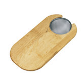 16" x 8" Hardwood Cutting Board with Strainer
