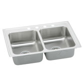 Gourmet ADA Compliant Double Bowl Sink with Optional Stainless Butler Cleaner
