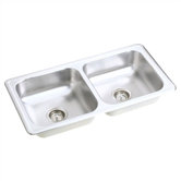 Dayton 33" x 17" Top Mount Stainless Steel Double Sink