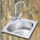 Gourmet 15" x 15" Self-Rimming Stainless Steel Bar Sink