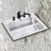 Lustertone Gourmet 17" x 20" Single Bowl Sink Set