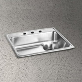 Lusterstone 25" x 22" Single Bowl Sink with Waste Drain Set