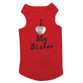 I Love My Sister Dog Tanks