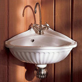 Carline Wall Mount Corner Sink with Drain