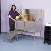 48" Superior Stainless Plumbed Dog Tub