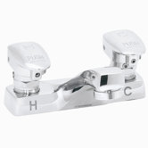 Easy-Push Centerset Metering Faucet with Push Handle