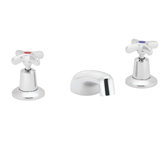 Commander Widespread Bathroom Faucet with Double Cross Handles