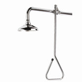 Lifesaver Wall Mount Horizontal Shower Supply with Impeller Action, Stay-Open Ball Valve and Triangular Pull Rod