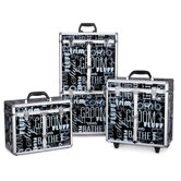 Grooming Tool Case with Wheels in Graffiti Black