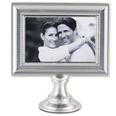 Bead Metal Pedestal Picture Frame