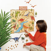 Dino Park Interactive Vinyl Peel and Stick Wall Play Mural
