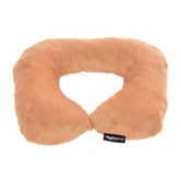 Neck Pillow in Microsuede Camel
