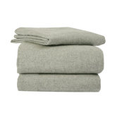 Heather Solid Flannel Sheet Set in Sage