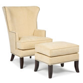Palti Transitional Chair and Ottoman
