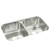 McAllister 32" x 18" Double Bowl Stainless Steel Kitchen Sink
